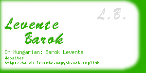 levente barok business card